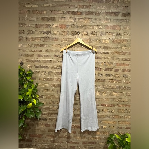 Skin ribbed wide leg lounge pants - Picture 1 of 4